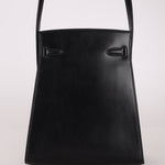Discontinued Hermès 1990 Noir Box Kelly Sport 24 PM GHW - FashioNica