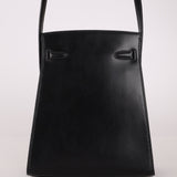 Discontinued Hermès 1990 Noir Box Kelly Sport 24 PM GHW - FashioNica