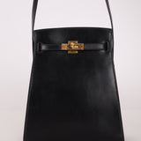 Discontinued Hermès 1990 Noir Box Kelly Sport 24 PM GHW - FashioNica