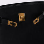 Discontinued Hermès 1990 Noir Box Kelly Sport 24 PM GHW - FashioNica