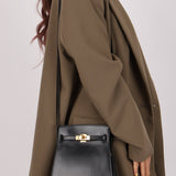 Discontinued Hermès 1990 Noir Box Kelly Sport 24 PM GHW - FashioNica