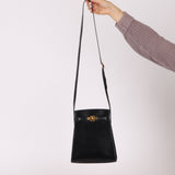 Discontinued Hermès 1990 Noir Box Kelly Sport 24 PM GHW - FashioNica