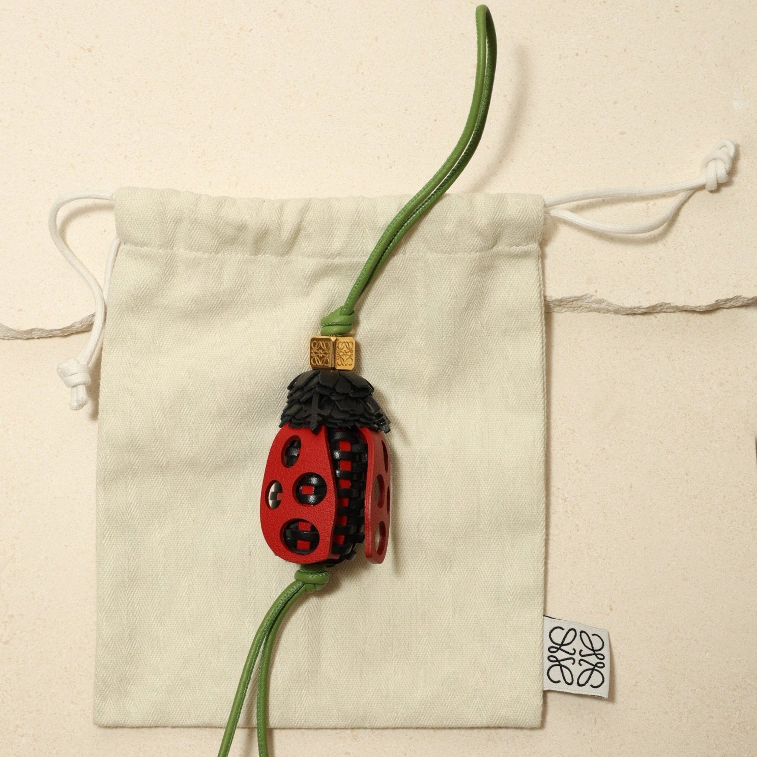 Discontinued Rare Loewe Calfskin Ladybug Charm - FashioNica