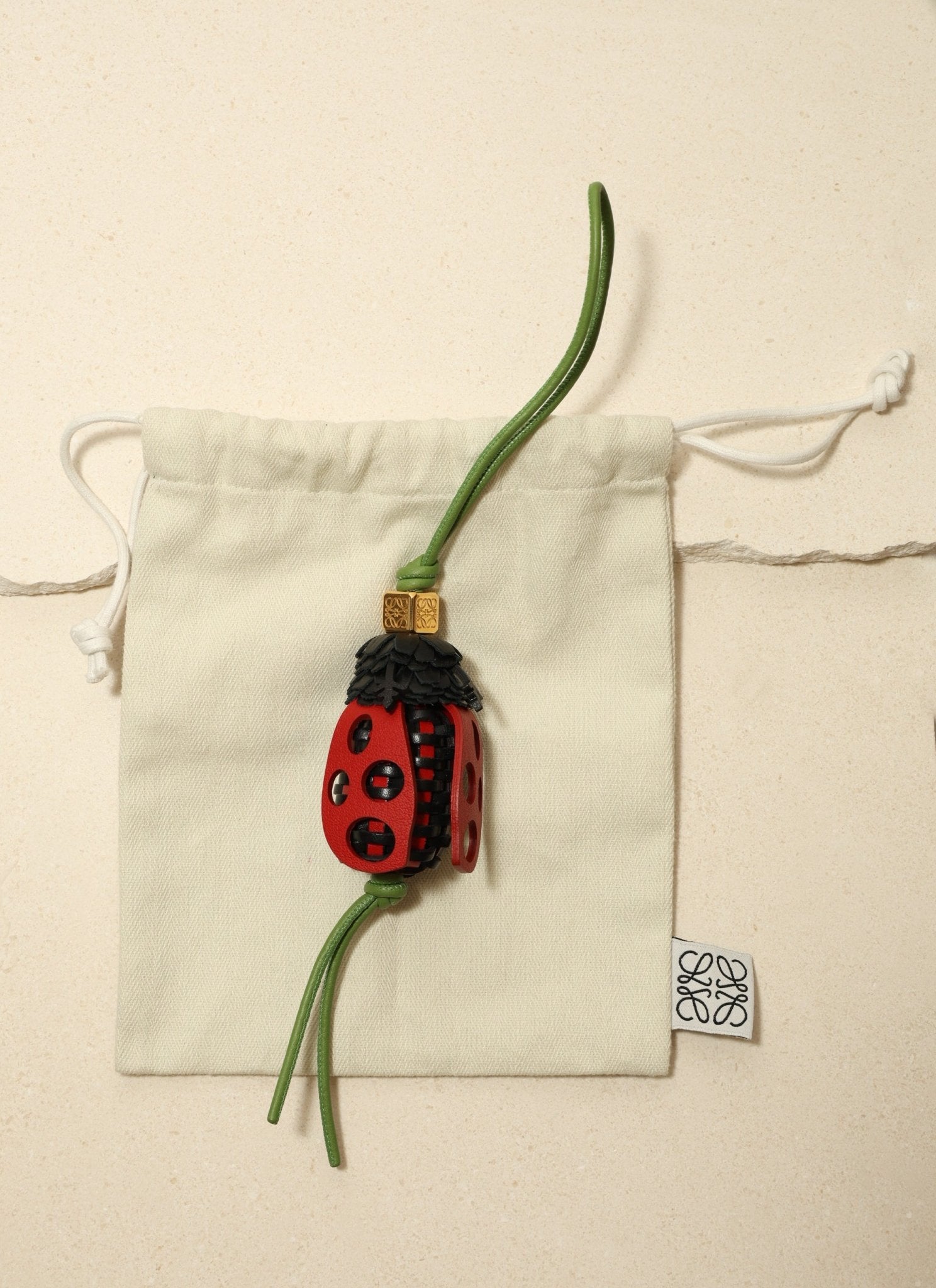 Discontinued Rare Loewe Calfskin Ladybug Charm - FashioNica