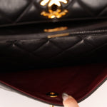Extremely Rare Chanel 1996 Lambskin Double Turnlock Shoulder Bag - FashioNica