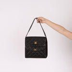 Extremely Rare Chanel 1996 Lambskin Double Turnlock Shoulder Bag - FashioNica