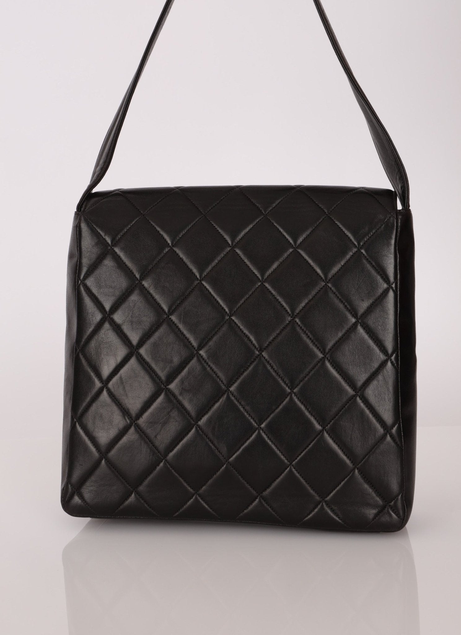 Extremely Rare Chanel 1996 Lambskin Double Turnlock Shoulder Bag - FashioNica