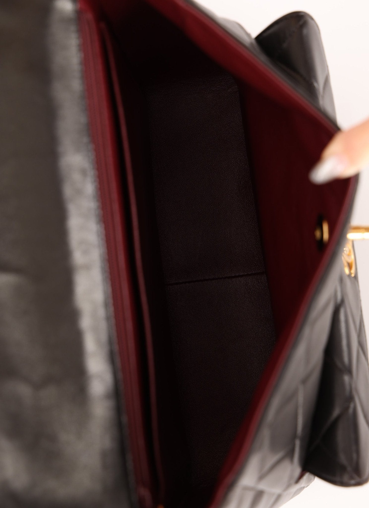 Extremely Rare Chanel 1996 Lambskin Double Turnlock Shoulder Bag - FashioNica