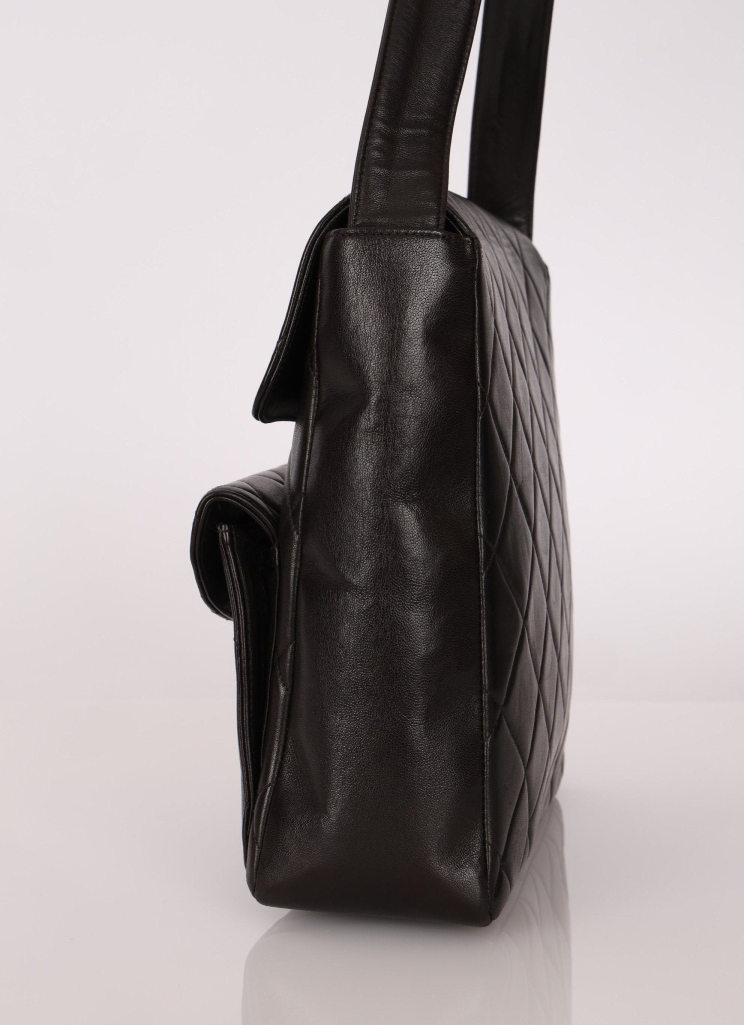 Extremely Rare Chanel 1996 Lambskin Double Turnlock Shoulder Bag - FashioNica