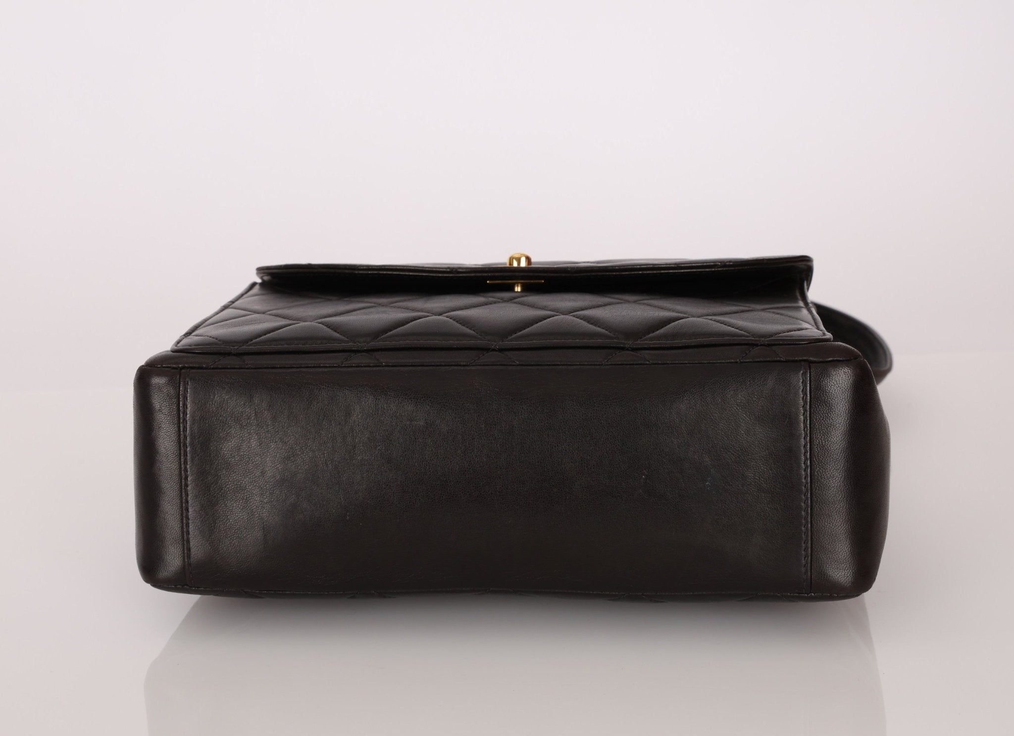 Extremely Rare Chanel 1996 Lambskin Double Turnlock Shoulder Bag - FashioNica