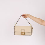 Fendi 1974 Cream Sellerissima Baguette GHW - FashioNica