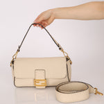 Fendi 1974 Cream Sellerissima Baguette GHW - FashioNica