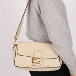 Fendi 1974 Cream Sellerissima Baguette GHW - FashioNica