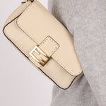 Fendi 1974 Cream Sellerissima Baguette GHW - FashioNica