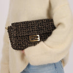 Fendi 2021 Interlace FF Zucca 1974 Medium Baguette - FashioNica