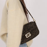Fendi 2021 Interlace FF Zucca 1974 Medium Baguette - FashioNica