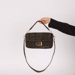 Fendi 2021 Interlace FF Zucca 1974 Medium Baguette - FashioNica