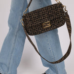 Fendi 2021 Interlace FF Zucca 1974 Medium Baguette - FashioNica