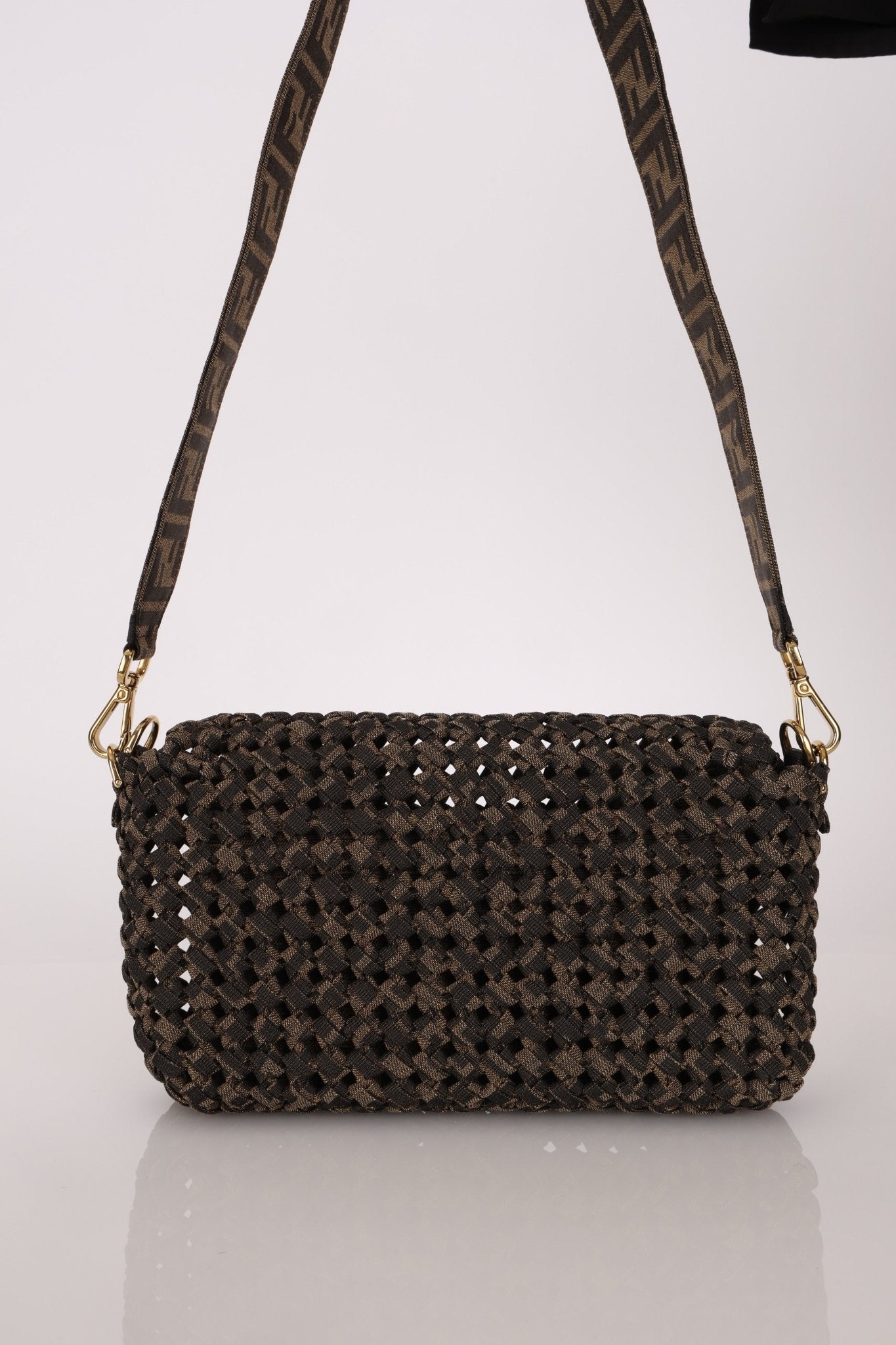 Fendi 2021 Interlace FF Zucca 1974 Medium Baguette - FashioNica