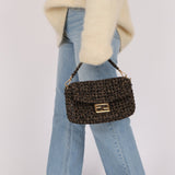 Fendi 2021 Interlace FF Zucca 1974 Medium Baguette - FashioNica