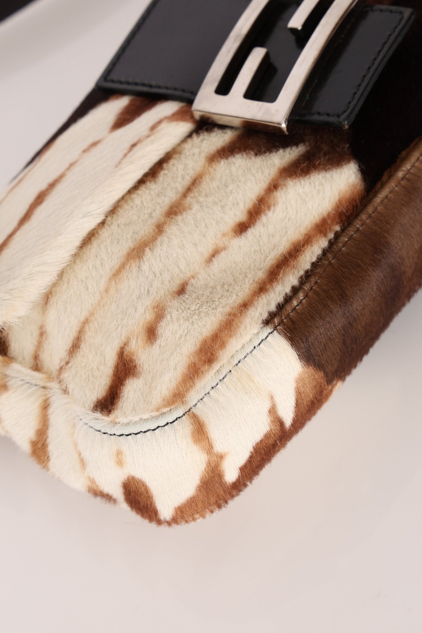 Fendi Animal Print Ponyhair Baguette - FashioNica