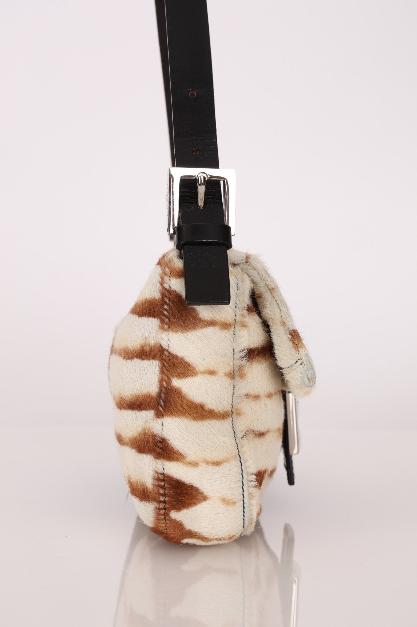 Fendi Animal Print Ponyhair Baguette - FashioNica