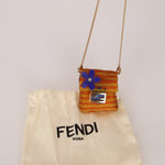 Fendi Beaded Floral Chain Micro Bag - FashioNica