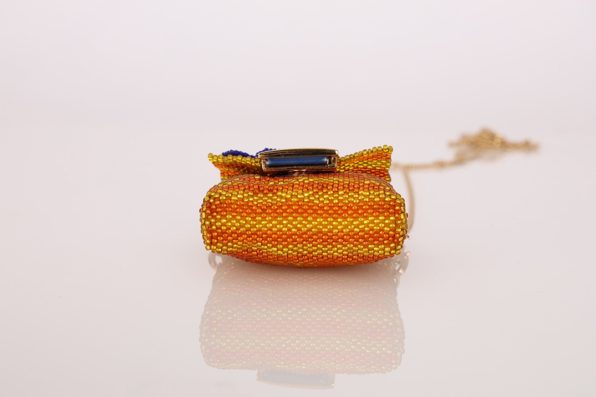 Fendi Beaded Floral Chain Micro Bag - FashioNica