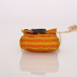 Fendi Beaded Floral Chain Micro Bag - FashioNica