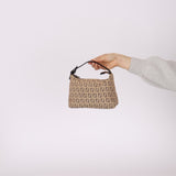 Fendi Beige Zucchino Mini Pochette - FashioNica