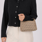Fendi Beige Zucchino Mini Pochette - FashioNica