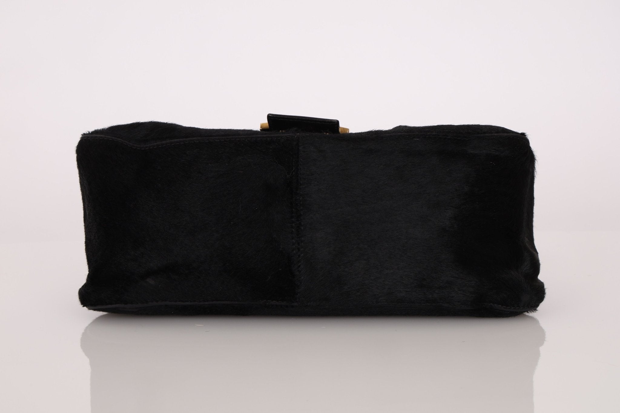 Fendi Black Ponyhair Mama Baguette Bag GHW - FashioNica