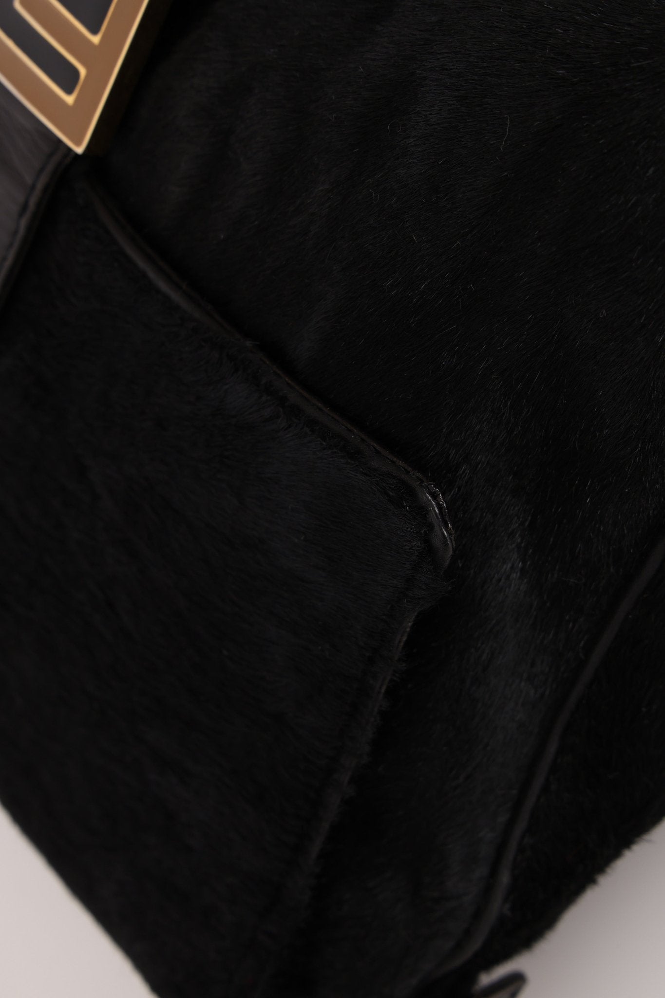 Fendi Black Ponyhair Mama Baguette Bag GHW - FashioNica
