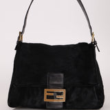Fendi Black Ponyhair Mama Baguette Bag GHW - FashioNica