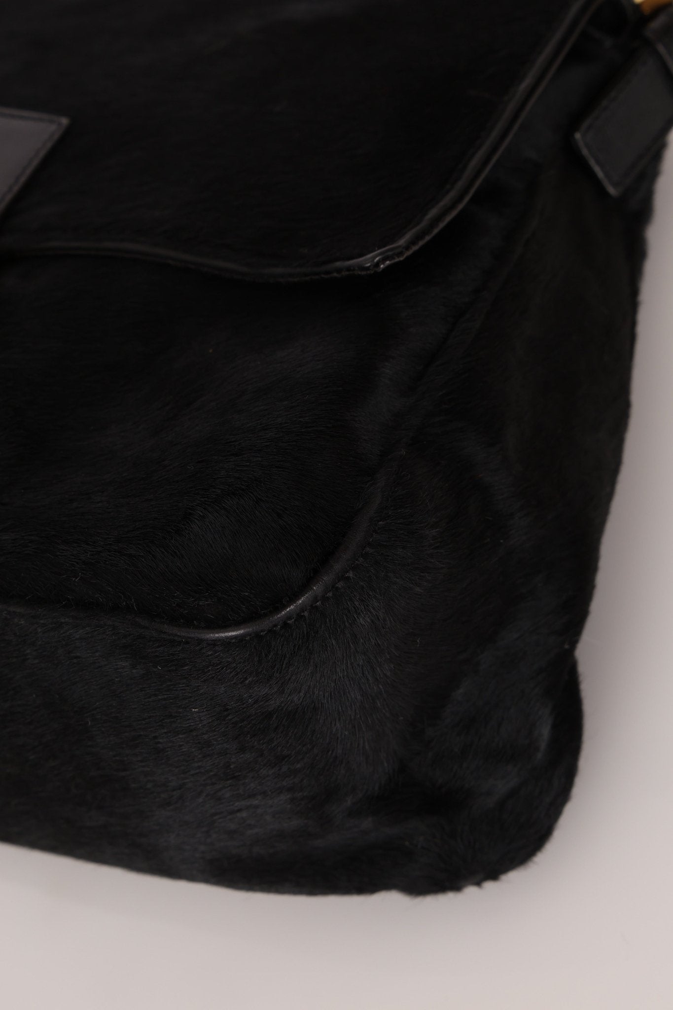 Fendi Black Ponyhair Mama Baguette Bag GHW - FashioNica