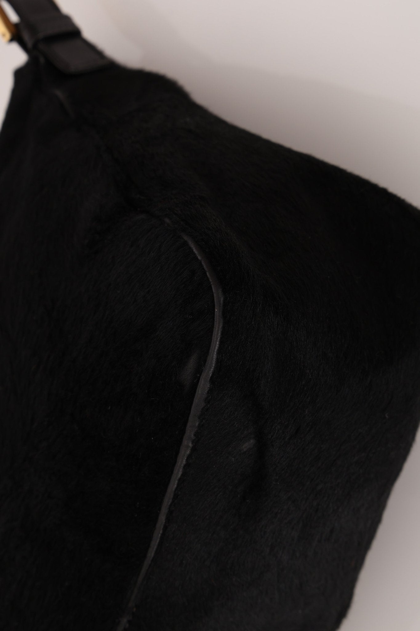 Fendi Black Ponyhair Mama Baguette Bag GHW - FashioNica