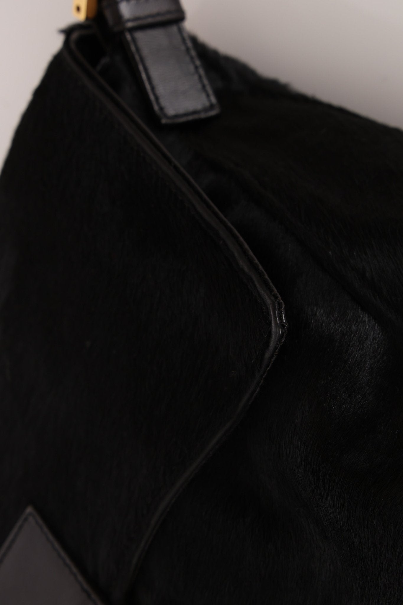 Fendi Black Ponyhair Mama Baguette Bag GHW - FashioNica