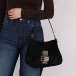 Fendi Black Ponyhair Mama Baguette Bag GHW - FashioNica