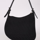 Fendi Black Zucchino Oyster Bag - FashioNica