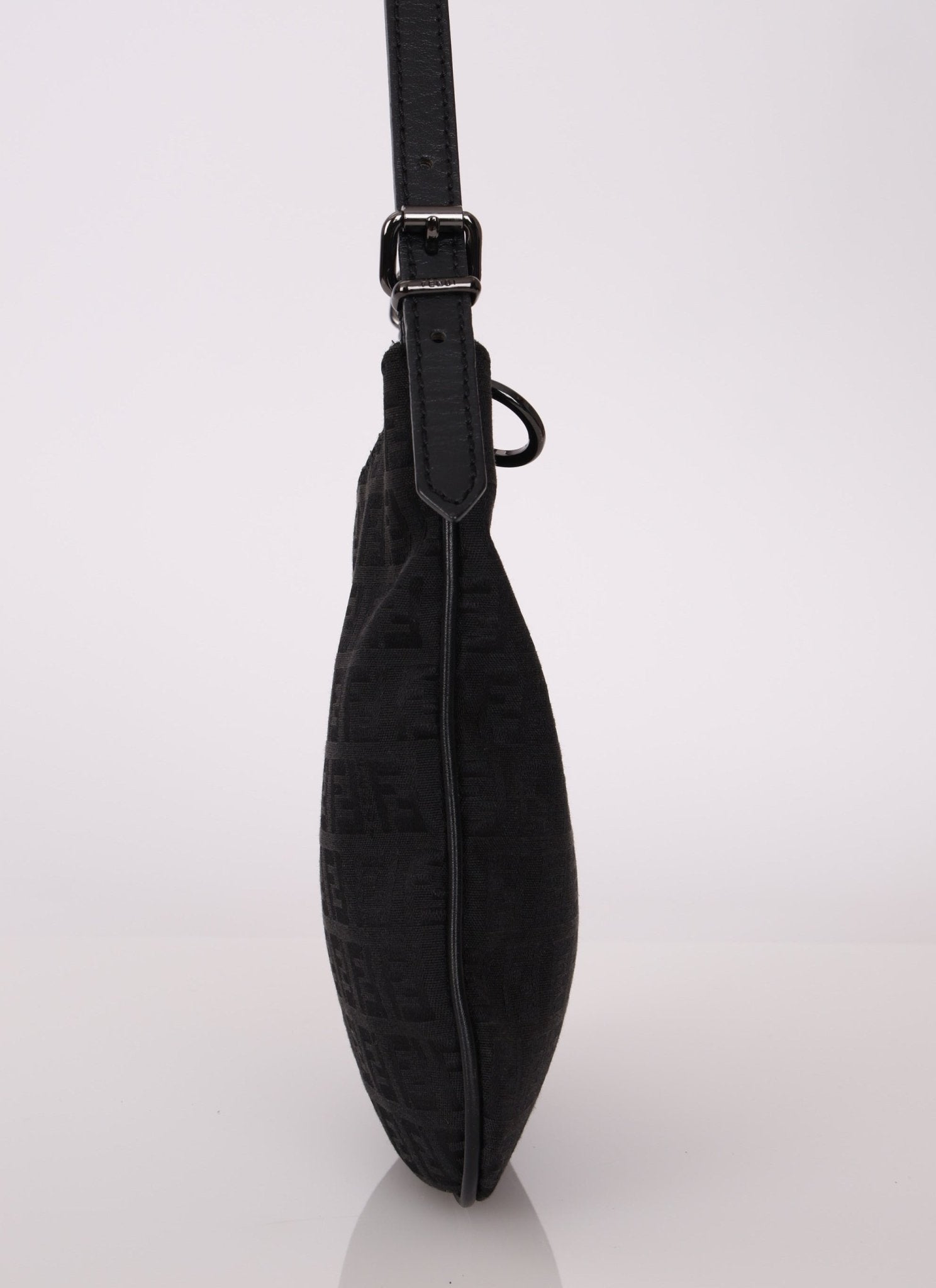 Fendi Black Zucchino Oyster Bag - FashioNica