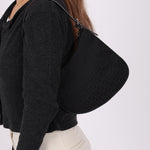 Fendi Black Zucchino Oyster Bag - FashioNica