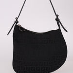 Fendi Black Zucchino Oyster Bag - FashioNica
