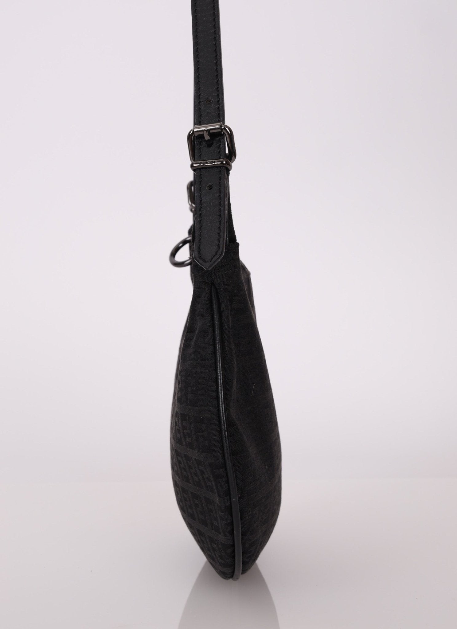Fendi Black Zucchino Oyster Bag - FashioNica