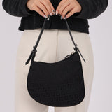 Fendi Black Zucchino Oyster Bag - FashioNica