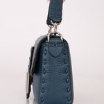 Fendi Blue Cuoio Romano Baguette Bag - FashioNica