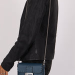 Fendi Blue Cuoio Romano Baguette Bag - FashioNica