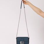 Fendi Blue Cuoio Romano Baguette Bag - FashioNica