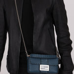 Fendi Blue Cuoio Romano Baguette Bag - FashioNica