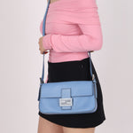 Fendi Blue Curio Leather Baguette - FashioNica
