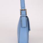 Fendi Blue Curio Leather Baguette - FashioNica